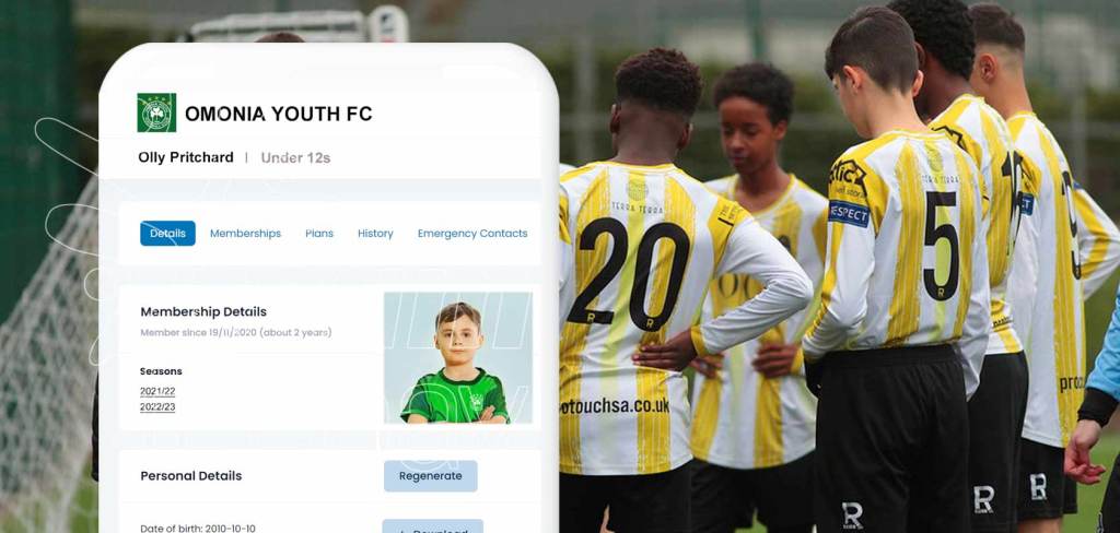easy online football club registrations system
